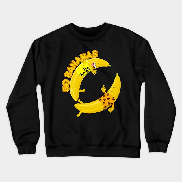 Go Bananas Crewneck Sweatshirt by undersideland